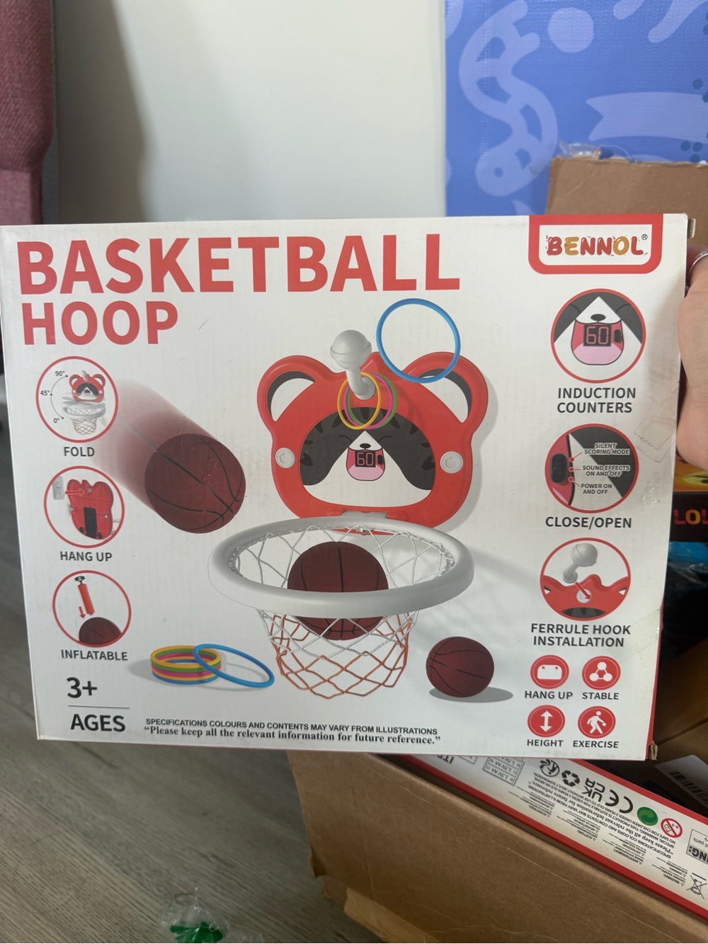 Kids Basketball Hoop - Red